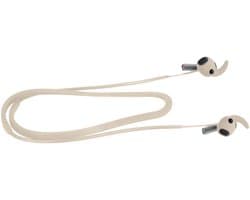 kwmobile Strap Compatible with Samsung Galaxy Buds 3 Pro - Silicone Cord Holder for Wireless Earphones - Beige