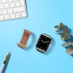 kwmobile Horlogebandjes geschikt voor Huawei Watch D2 - 2 x Nylon Smartwatch bandje in donkergrijs / oudroze. — thumbnail 4