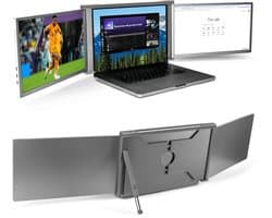 15.6" - Portable Monitor - Laptopscherm: 15.6" - 18.1" - Draagbare Monitoren - Beeldscherm - Inclusief Beschermhoes - 1920x1080P - 60 Hz - HDMI & USB-C - Grijs
