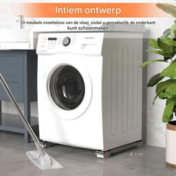 EXCITAT 2 stuks - Onderstel - Wasmachine onderstel - Wasmachine standaard - Met wielen - Geschikt voor koelkast, droger, vriezer — thumbnail 3
