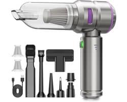 Krachtige Draadloze Handstofzuiger - 4-in-1 Mini stofzuiger met 20000PA Zuigkracht voor Auto en Thuis