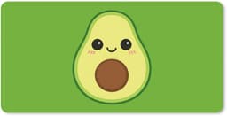 Muismat XXL 120x60 cm - Bureau onderlegger - Bureau mat Avocado - Groen - Speels - Bureaumat - Gaming mousepad xl - Bureaulegger groot - Computer deskmat — thumbnail 1