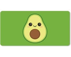 Muismat XXL 120x60 cm - Bureau onderlegger - Bureau mat Avocado - Groen - Speels - Bureaumat - Gaming mousepad xl - Bureaulegger groot - Computer deskmat