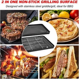 Draagbare cassettegrill - Campingbarbecueset met grillrooster en gasbrander — thumbnail 3