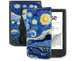 Lunso PocketBook Verse / Verse Pro / Verse Color Slim hard case hoes (6 inch) - sleepcover - Van Gogh Sterrennacht