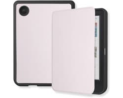 Lunso Geschikt voor Kobo Clara BW / Clara Colour hoes (6 inch) - sleepcover - Lichtroze