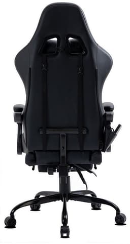 Delman Gaming Stoel met Massagefunctie – Ergonomische Bureaustoel met 6 Vibratiepunten, Hoofdkussen, Lendenkussen, Voetsteun en Zijvakken, Sterk Metalen Onderstel – Ideaal voor Kantoor & Studieruimte — thumbnail 5