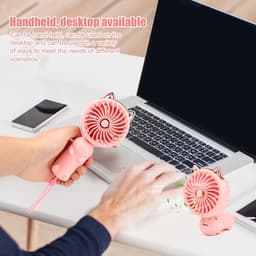 Opvouwbare Mini Handventilator met Oplaadbare USB-Batterij - Draagbare Ventilator voor Thuis en Op Reis — thumbnail 4