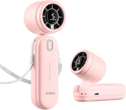 Draagbare 3-IN-1 Handventilator met Turbo Koeling, 4000mAh Oplaadbare Persoonlijke Ventilator met 5 Snelheden — thumbnail 2