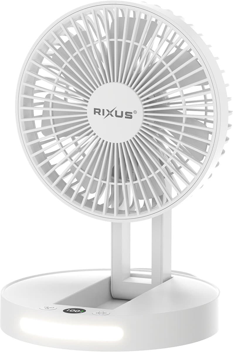 Rixus RXBF03 Portable Desktop Battery Fan White — afbeelding 1