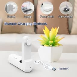 Draagbare Handventilator met Oplaadbare Batterij – Stil & Inklapbaar — thumbnail 5