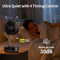 Draagbare oplaadbare ventilator met 20000mAh batterij, 8 snelheden, oscillatie en afstandsbediening — thumbnail 4