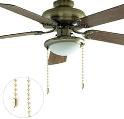 Plafondventilator Trekketting 3m - Kraal Premium Metalen Lamp Trekketting met Connectoren voor Doe-Het-Zelf Knutselwerkjes — thumbnail 4