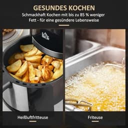 Heißluftfritteuse 4L met 12 Programma's en LED-Touch-Display — thumbnail 4