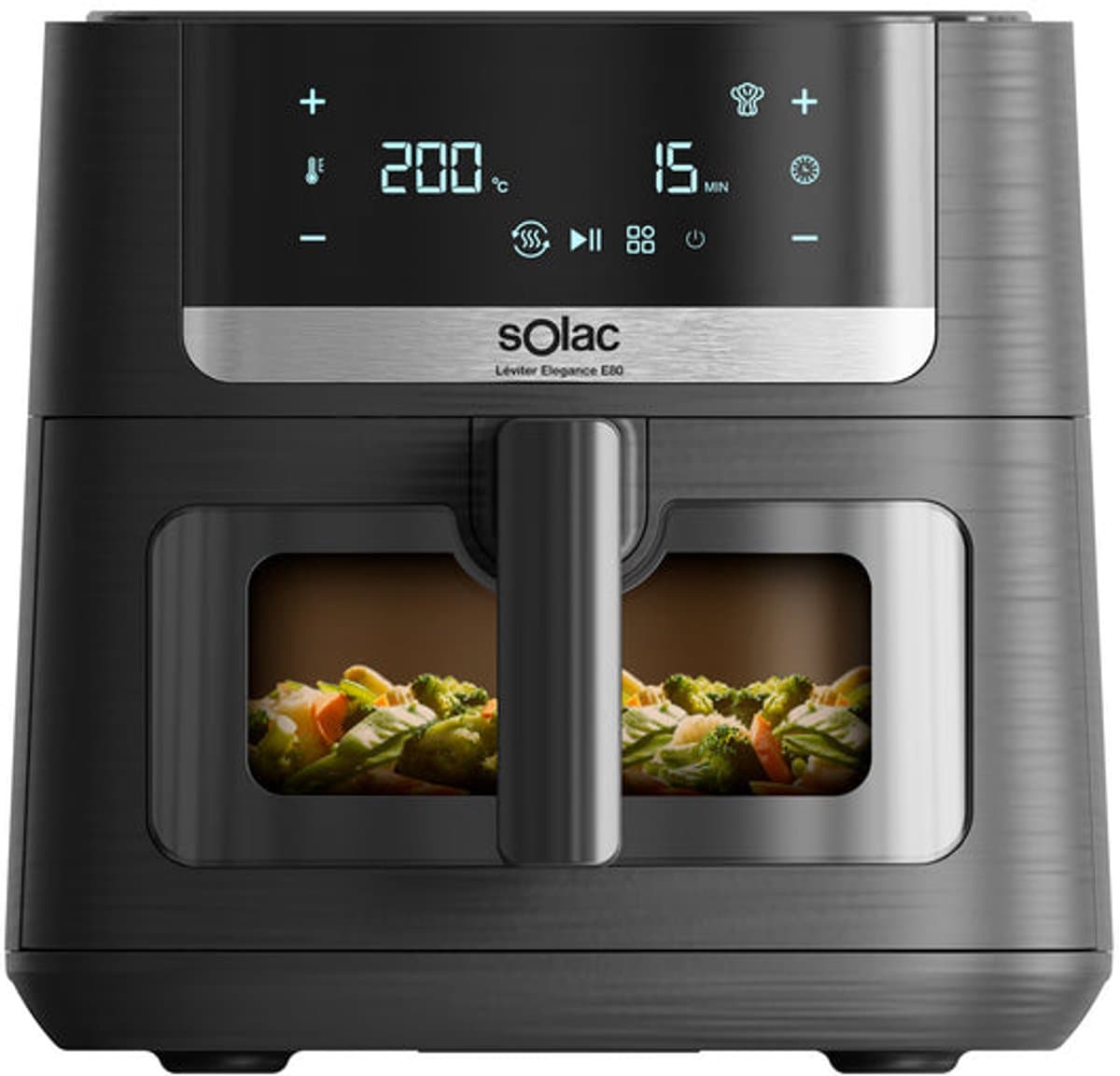 Solac FA1801 Enkel 8 l Vrijstaand 1800 W Heteluchtfriteuse Zwart — afbeelding 1