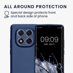 kwmobile metallic telefoonhoesje van TPU - geschikt voor Xiaomi Redmi Note 14 Pro 5G / Poco X7 - Flexible case voor smartphone - In metallic donkerblauw — thumbnail 2