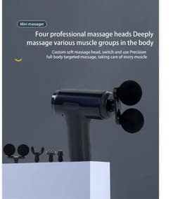 Massagepistool met dubbele kop - USB-oplaadbaar, 6 standen, ABS-materiaal, geschikt voor fitness en buitengebruik, perfect cadeau voor mannen en vrouwen - ideaal voor Kerstmis en Thanksgiving — thumbnail 5