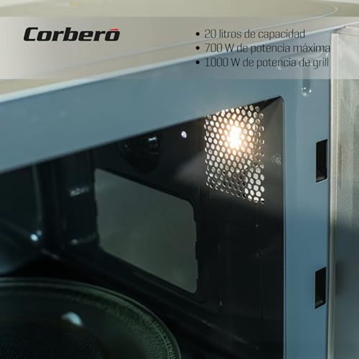 Magnetron met grill en gratineren, 700 W, 9 standen, snel ontdooien — afbeelding 1