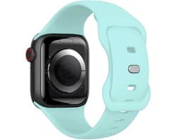 Bandje Geschikt voor Apple Watch 1, 2, 3, 4, 5, 6, 7, 8, 9, SE - 38/40/41 mm Bandje Siliconen Horloge Band Verstelbaar - Smartwatch Bandje Siliconen - Mint