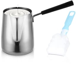 Turkse Koffie Maker Boter Verwarmer Mini RVS Griekse Koffie Verwarmende Smeltende Melkpan met Tuit voor Thuis Café, 350ml Koffie Verhitpan, — thumbnail 1