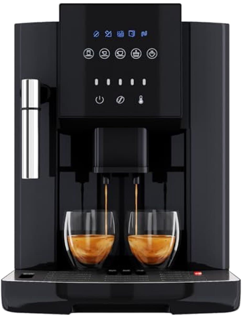 Volautomatische koffiemachine met melkopschuimer en conische koffiemolen | 1,8 liter waterreservoir | Voorverwarmfunctie | Touch display — afbeelding 1