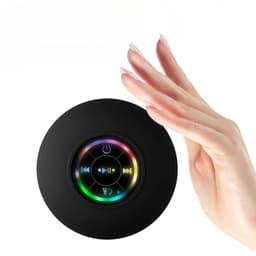 Bluetooth speaker - luidspreker bluetooth -Badkamer Waterbestendig draadloze LED- Zuignap Mini Bluetooth - Luidspreker Draagbare - stereoluidsprekers voor buitensporten - Zwart — thumbnail 1
