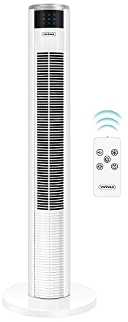 Torenventilator 87 cm - Staande Ventilator zonder Vleugels, Oscillerend met Timer en Afstandsbediening, 3 Snelheden voor Thuis — thumbnail 2