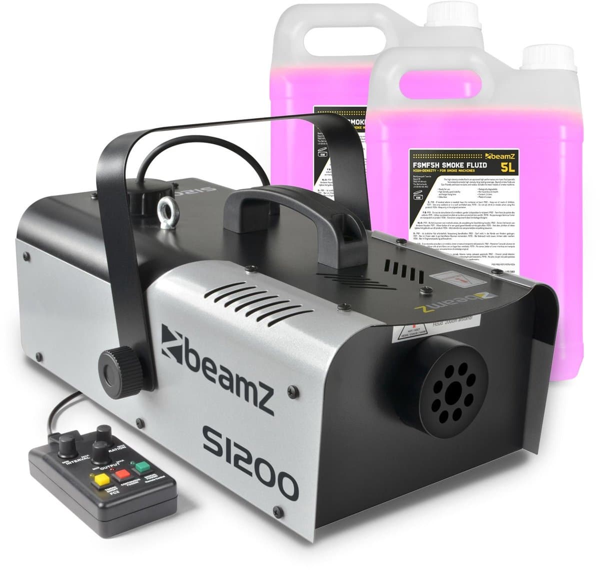 BeamZ S1200 MKII rookmachine met 10 liter rookvloeistof en afstandsbediening - 1200W — afbeelding 1