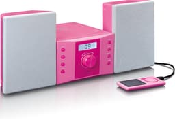 Lenco MC-013 - Stereo set met CD speler, AUX en stickersset - Roze — thumbnail 3