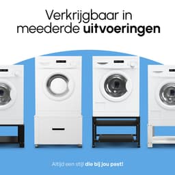 Bodo® - Wasmachine Verhoger - Kast - Ombouw met Lade - Wit - 61x58x44-48cm — thumbnail 3