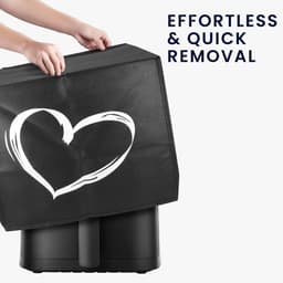 kwmobile heteluchtfriteuse beschermhoes geschikt voor Cosori Air Fryer 5.5L XXL - Kunststof hoes voor friteuse - Brushed Hart design — thumbnail 8