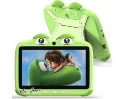 Mrs. Jones 7-inch Kids Tablet Android 7 inch Quad Core 2GB RAM 32GB ROM Children Tablet Kinderen with Youtube Google Play Geschikt Voor Jongens en Meisjes Van 3 Tot 14 Jaar Oud (Groen) .