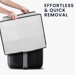 kwmobile heteluchtfriteuse beschermhoes geschikt voor Philips Essential Airfryer XXL - Kunststof hoes voor friteuse in wit — thumbnail 6