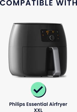 kwmobile heteluchtfriteuse beschermhoes geschikt voor Philips Essential Airfryer XXL - Kunststof hoes voor friteuse in wit — thumbnail 4