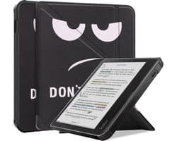 e-Reader Hoesje Origami Book Case met Wake/Sleep-functie - Kobo Libra Colour Hoesje - Don't Touch