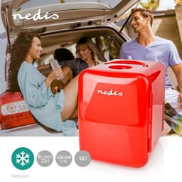 Nedis - Mini koelkast 6 l Rood — thumbnail 2