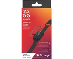 ZAGG InvisibleShield Glass Elite 360 - Apple Watch 11 / 10 42MM - Bumper & Screenprotector - Bundle - Antimicrobieel - Schokbestendig, Krasbestendig & Vlekbestendig