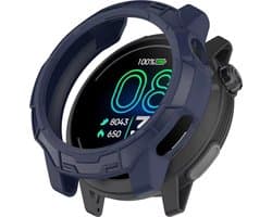 Strap-it Schokabsorberende Rugged TPU case - geschikt voor de Coros Pace Pro (donkerblauw)