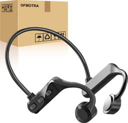OFMOTRA Bone Conduction Headphone - Open Ear Koptelefoon - Sport Headset - IPX5 Waterbestendig - Oortjes Draadloos - Draadloze Koptelefoon - Bluetooth Oordoppen met Nekband - Zwart — thumbnail 5