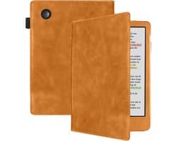 Hoes Geschikt voor Kobo Clara Colour - E-reader Hoesje Leer Luxe Bescherm Case - Hoes Geschikt voor Kobo Clara Colour Leren Hoes Book Cover - Bruin