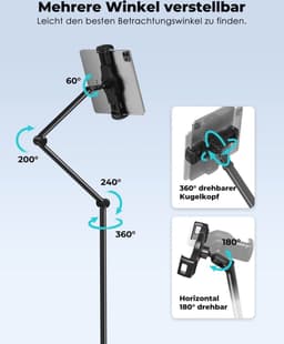 Verstelbare Tabletstandaard voor Mobiele Telefoons en Tablets van 4,7 - 13 Inch — thumbnail 3