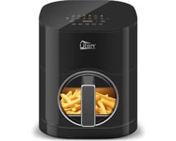 Uten Airfryer XXL 200E - Dual Blaze Technologie - Hetelucht friteuse - 5.5 liter - 14 programma's - 40ºC tot 200ºC - PFAS vrij - 2000W - Rond Venster - Zwart