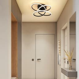 Moderne LED Plafondlamp Zwart Vlinder Design - Dimbaar met Afstandsbediening voor Woonkamer of Gang — thumbnail 4