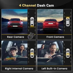 4-Kanal Dashcam Full HD 1080P met 360° Zicht, Nachtzicht en 64GB Geheugen — thumbnail 4