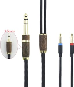 Verzilverde OCC Hoofdtelefoonkabel 3.5mm naar 6.35mm Adapter voor Hifiman Modellen — thumbnail 5