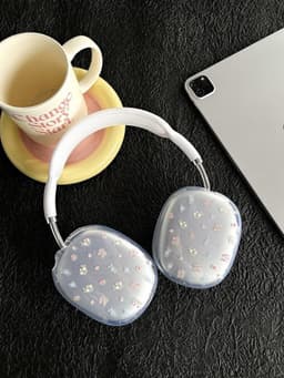 Transparante schokbestendige hoes voor AirPods Max met kleurrijk bloemenontwerp — thumbnail 5