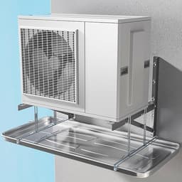 Roestvrijstalen Lekbak voor Airco met Beugels en Afvoerslang | Condensopvangbak voor Split Airco en Warmtepomp — thumbnail 4