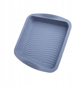 Grijze siliconen bakvorm 26x25x5,5 cm - Oven, Airfryer, Magnetron — thumbnail 1