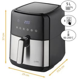 Airfryer 5L met Digitale Timer en 8 Programma's | Roestvrijstalen Mand | Gezond Frituren tot 200°C — thumbnail 4