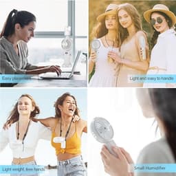 Opvouwbare Handventilator met Waterkoeling - 5000 mAh - USB Oplaadbaar en 5 Snelheden — thumbnail 2